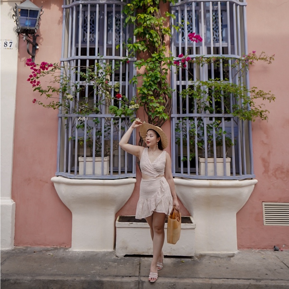 Sandro summer eyelet cut out dress in ivory